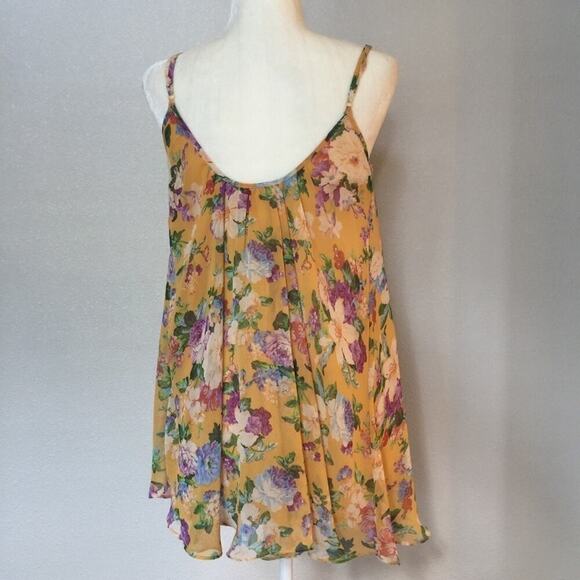Urban Outfitters Pins and Needles Floral Chiffon Slip Dress Small - Picture 2 of 3